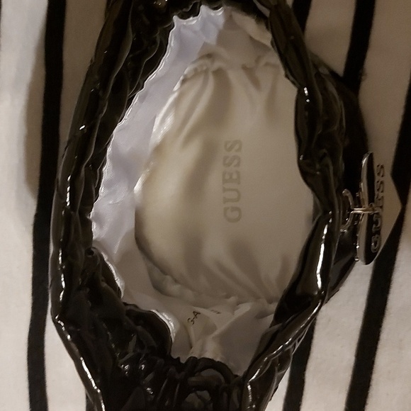 Guess Patent Leather Quilted Drawstring Bag - Picture 8 of 8